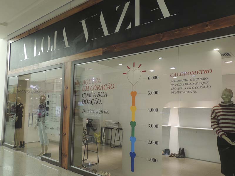 Shopping Pelotas arrecada mais de 7 mil agasalhos em Loja Vazia