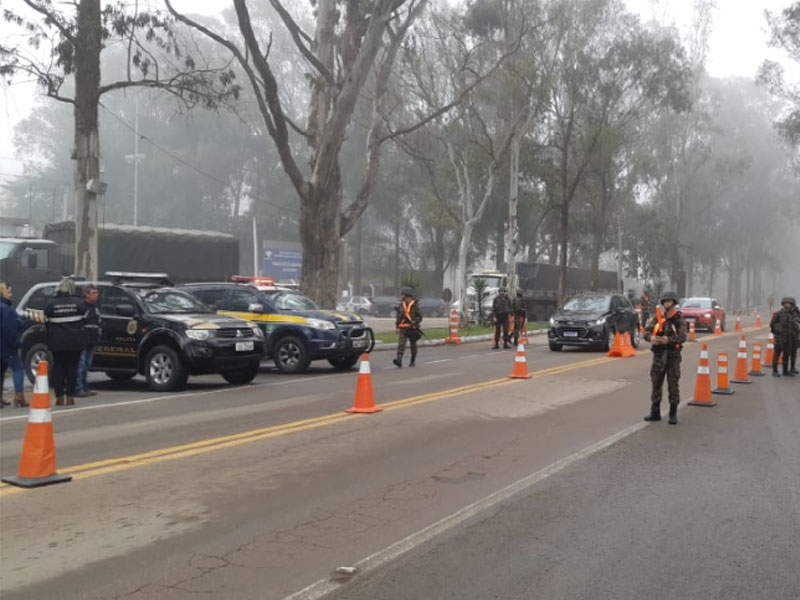 Forças de segurança realizam operação na zona de fronteira em Jaguarão