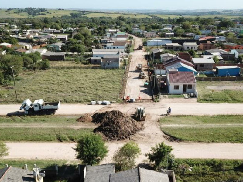 Primeira pavimentação via Finisa é iniciada em Pedro Osório