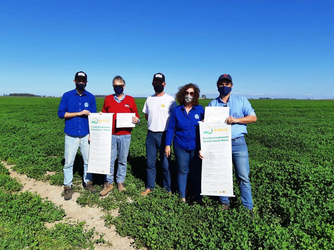 Irga entrega selo ambiental para produtores de arroz de Jaguarão