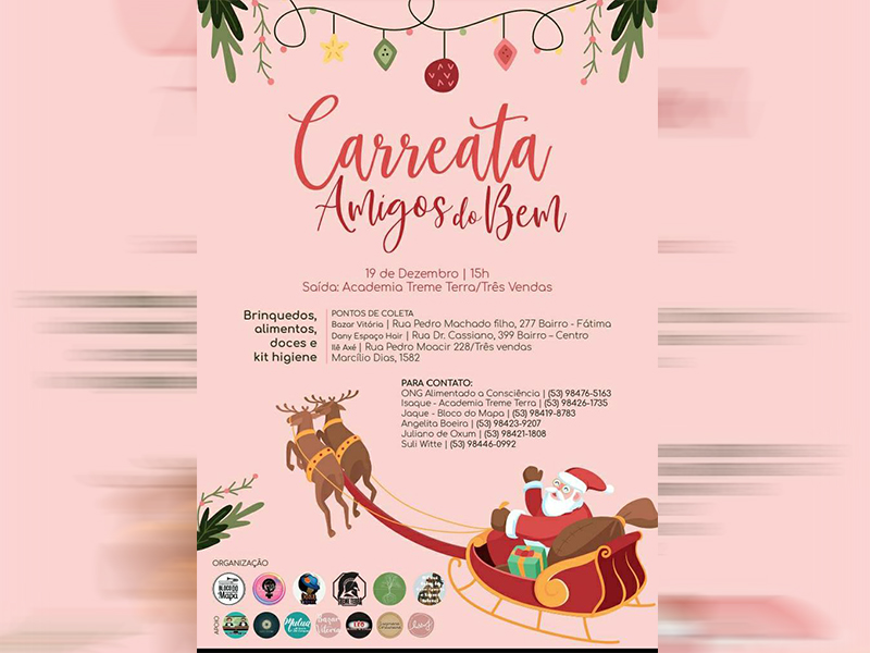 Amigos do Bem realiza ação de Natal em bairros de Pelotas
