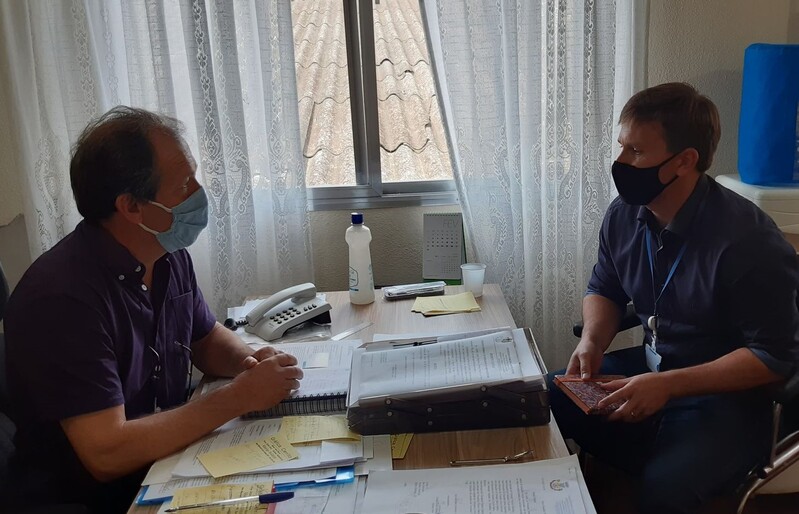 Supervisor da Caixa visita a prefeitura de Morro Redondo