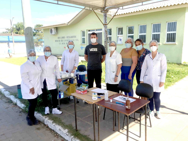 São Lourenço do Sul: 321 idosos na faixa dos 85 ou mais receberam a segunda dose da vacina neste sábado (13)
