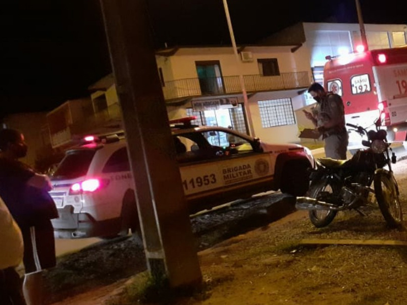 Canguçu: motociclista fica ferido em acidente no Bairro Triângulo