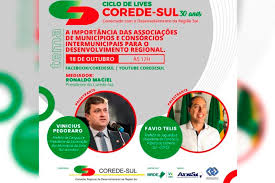 COREDE-Sul recebe presidentes da AZONASUL e COPES em evento na segunda-feira (18)