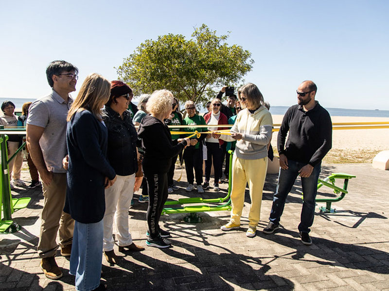 Pelotas: Academia ao ar livre é inaugurada na Praia do Laranjal