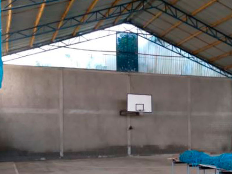 Morro Redondo: Escola Alberto Cunha recebe obra de melhorias no Ginásio da Escola