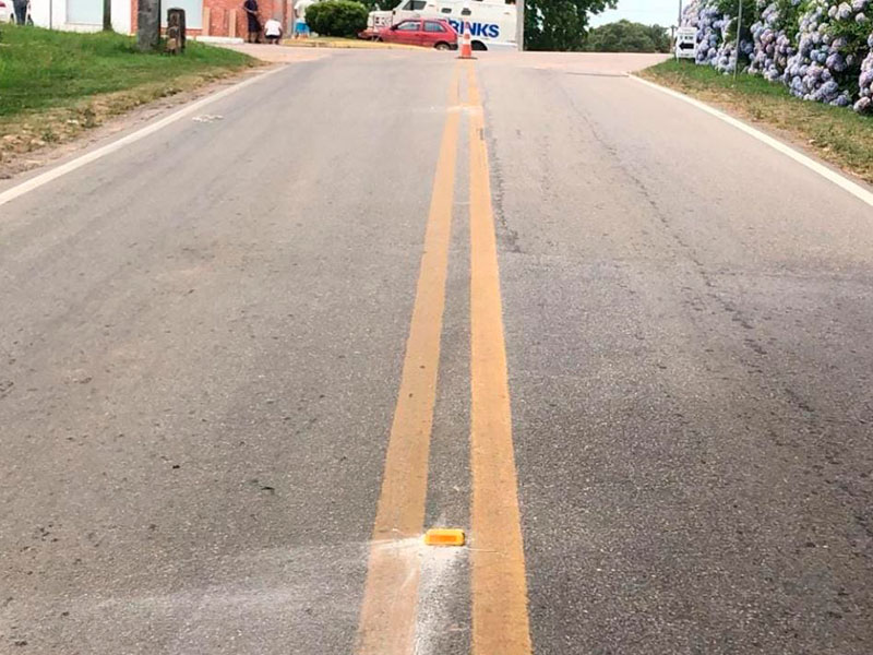 Morro Redondo: Após solicitações da bancada do PSDB ao DAER, VRS-802 recebe tachas refletivas