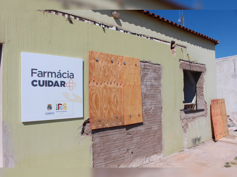 Obras de ampliação da Farmácia Básica Municipal de Cerrito estão em andamento