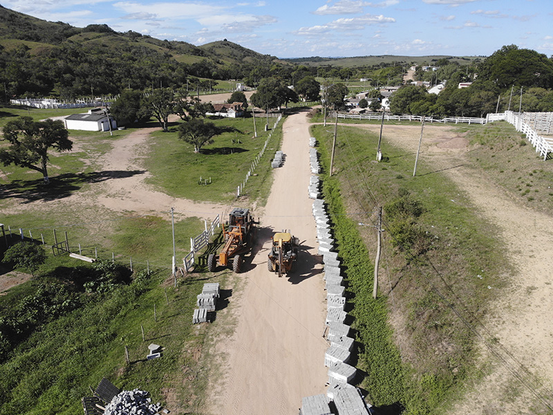 Mais uma obra de pavimentação é iniciada em Herval