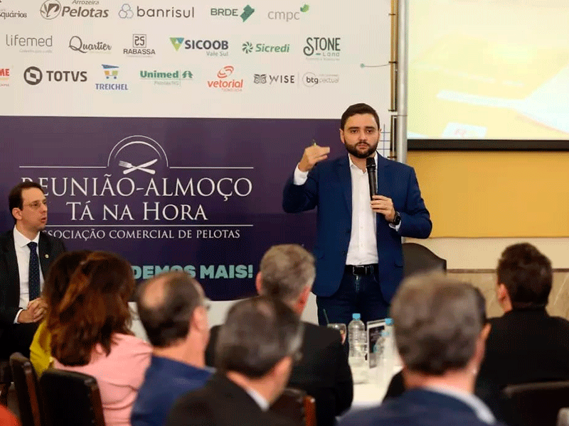 Pelotas: Vice-governador palestra na ACP e destaca as principais entregas para a Zona Sul do Estado