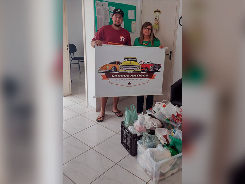 Morro Redondo: CRAS recebe doação de alimentos durante 2º Encontro de Carros Antigos