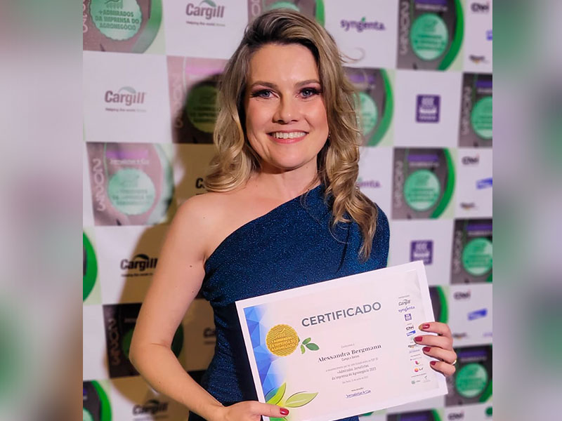 Pelo segundo ano, jornalista canguçuense é uma das 30 mais admiradas do agro