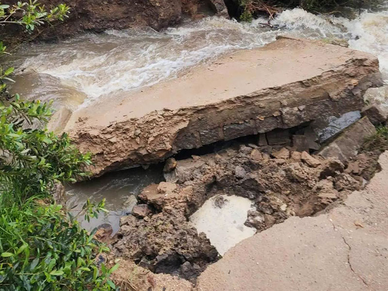 Piratini tem 45 pontes danificadas pelas enchentes e danos em estradas