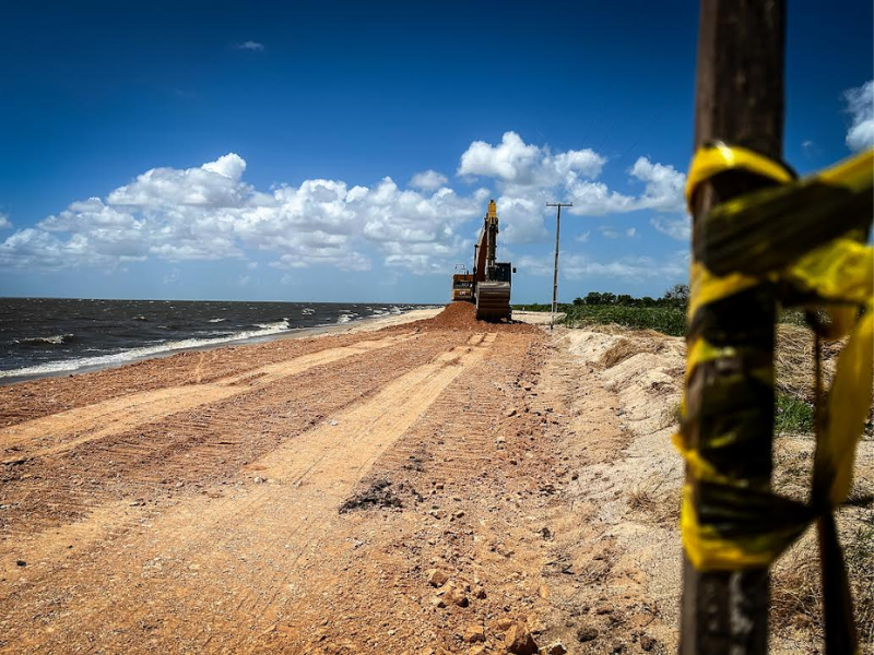 Pelotas: Começam as obras na estrada do Pontal da Barra