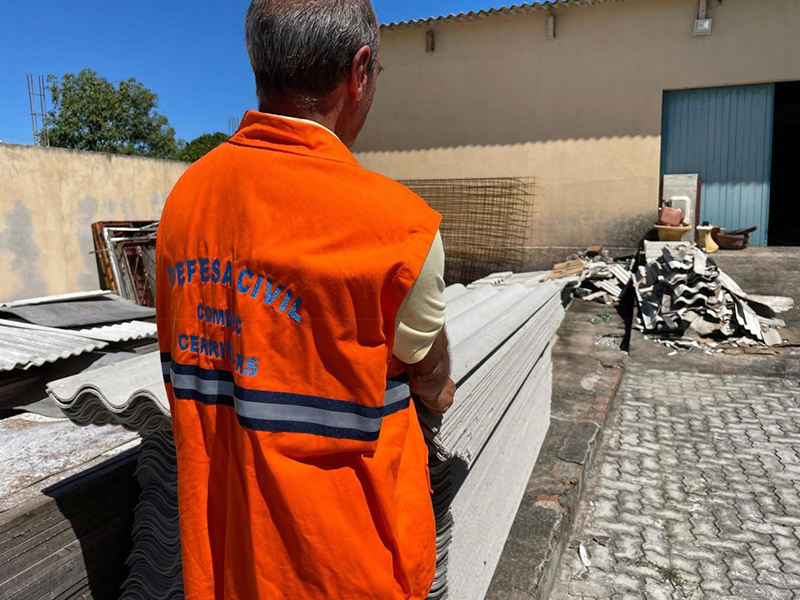 Defesa Civil de Cerrito distribuirá telhas aos afetados nos temporais de setembro de 2023