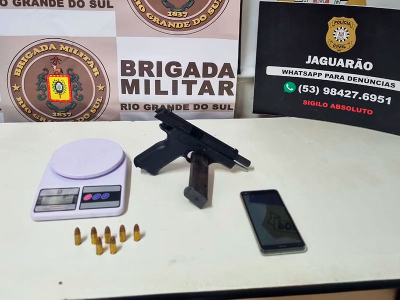 Homem é preso por porte ilegal de arma de fogo em Jaguarão