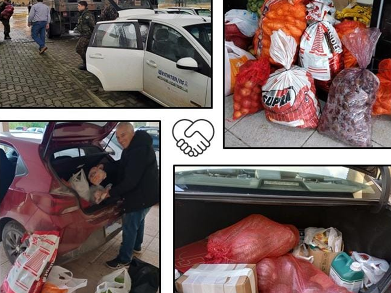 Emater/RS – Ascar de Arroio do Padre promove arrecadação de doações para os atingidos pela enchente