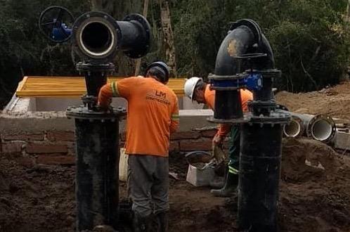 Canguçu: Obra de R$ 1,2 milhão para aumentar segurança do abastecimento de água entra na reta final