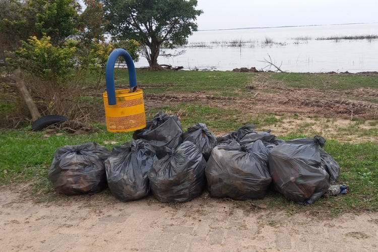 Cerca de 500 kg de resíduos sólidos são recolhidos no Mutirão da FURG-SLS