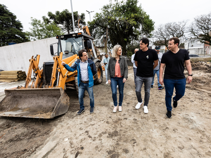 Prefeita de Pelotas visita obras de requalificação do Parque da Baronesa