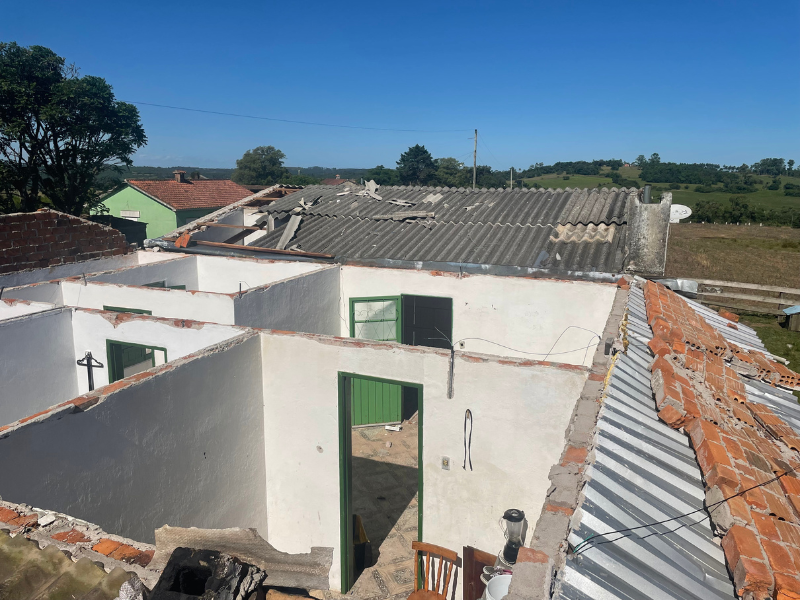 Moradores da zona rural de Cerrito sofrem novamente com temporal
