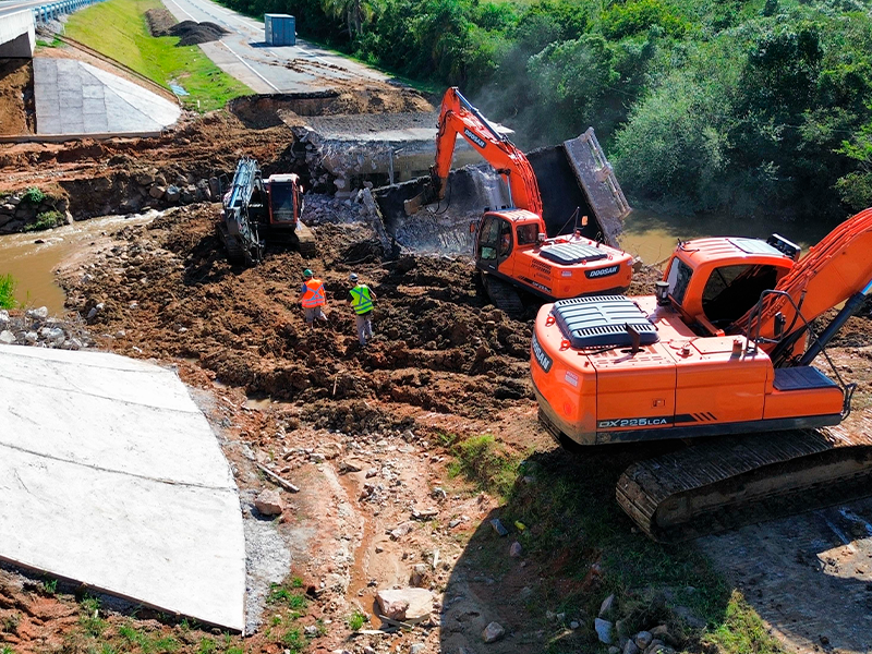 Ecosul aposta em baixo impacto ambiental na reconstrução de três pontes da BR-116
