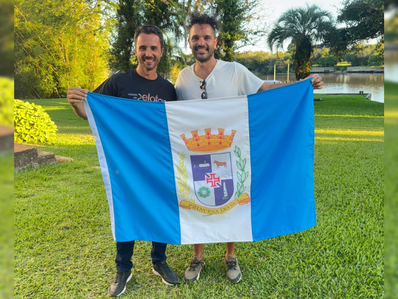 Secretaria de Turismo de Pelotas acompanha visita de influenciador uruguaio