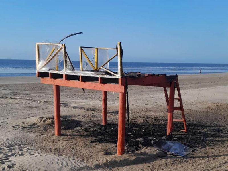 Rio Grande: Guarita é depredada na Praia do Cassino