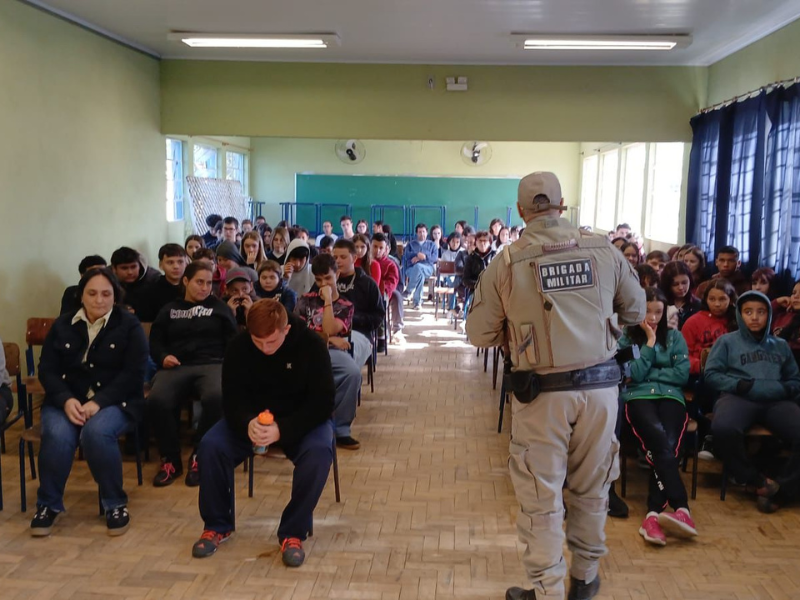 Brigada Militar reforça conscientização contra a violência em escolas de Cerrito e Pedro Osório