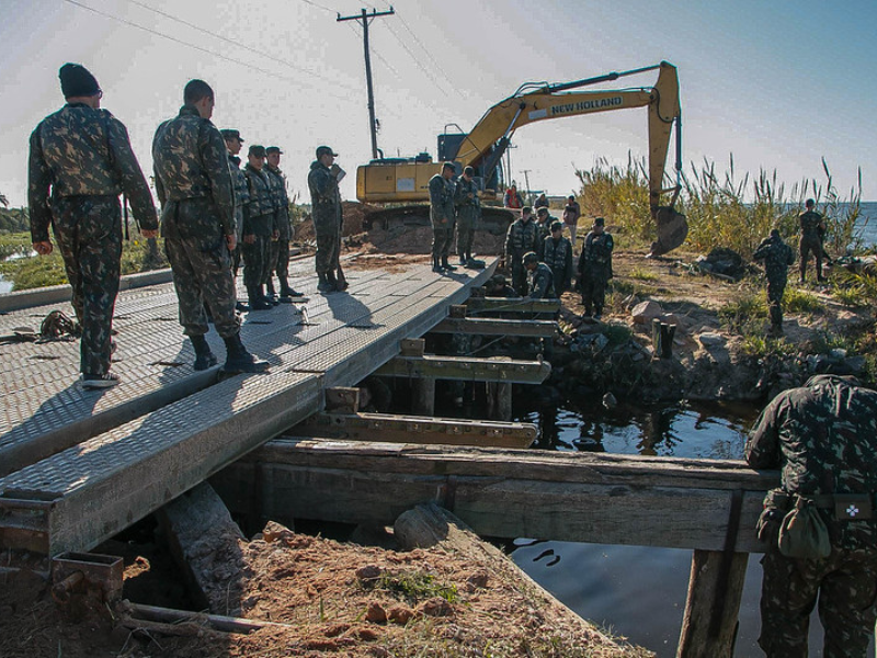Pelotas: ponte da Z3 é retirada para manutenção