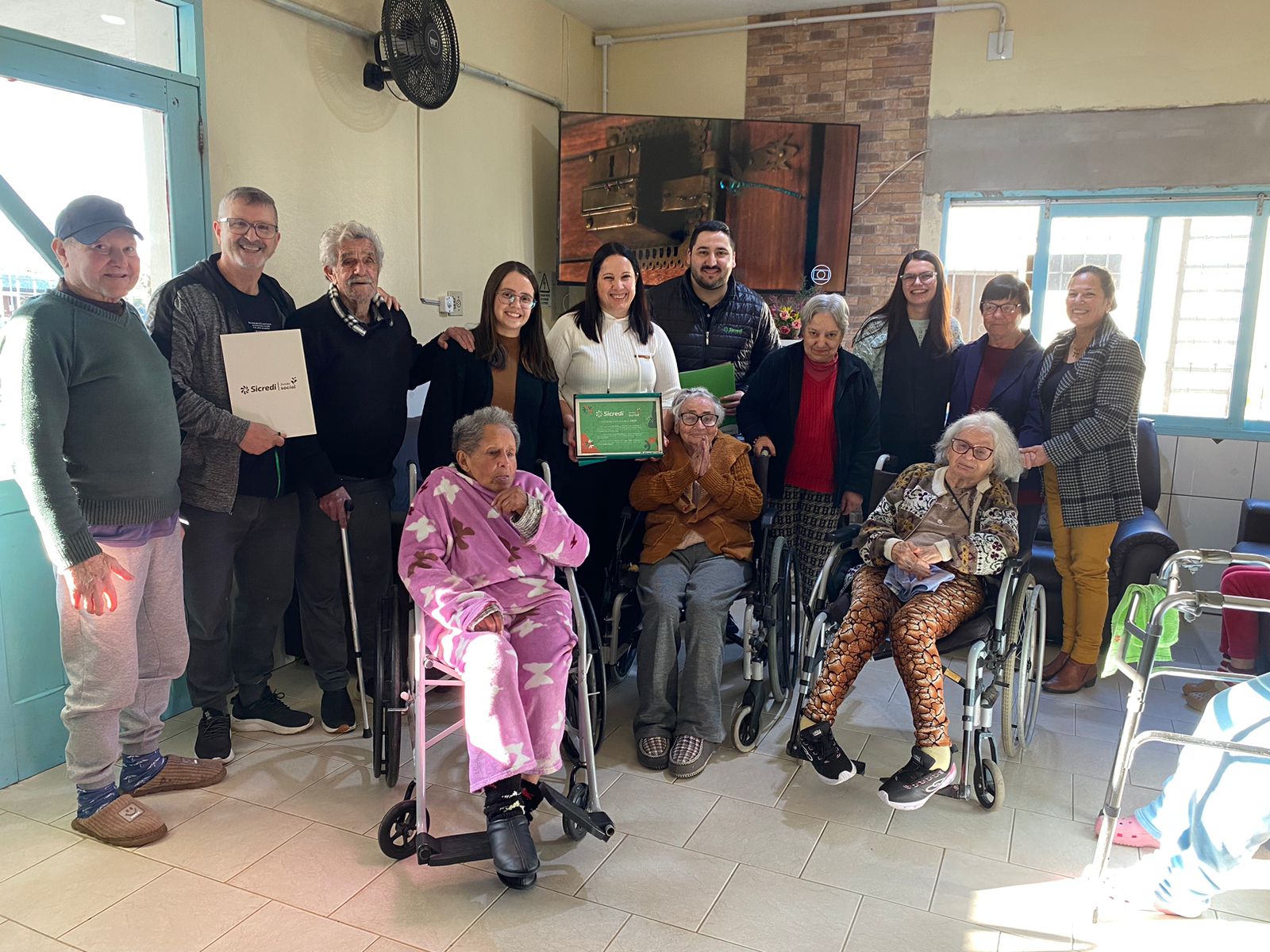 Lar São Francisco de Assis de Pedro Osório recebe recursos do Fundo Social do Sicredi