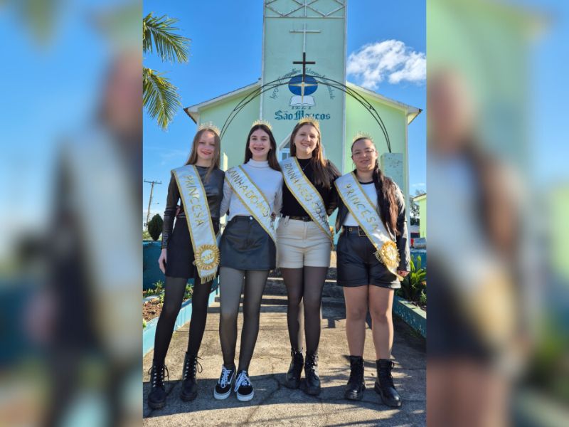 Morro Redondo: Corte da 17ª Festa do Colono e Motorista da Comunidade São Marcos é formada por jovens