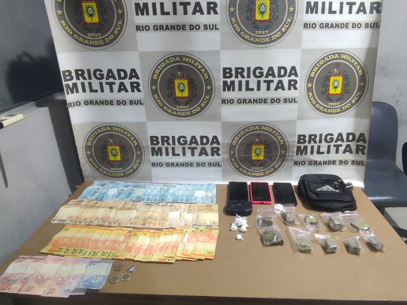 Brigada Militar prende casal por tráfico de drogas em Pelotas