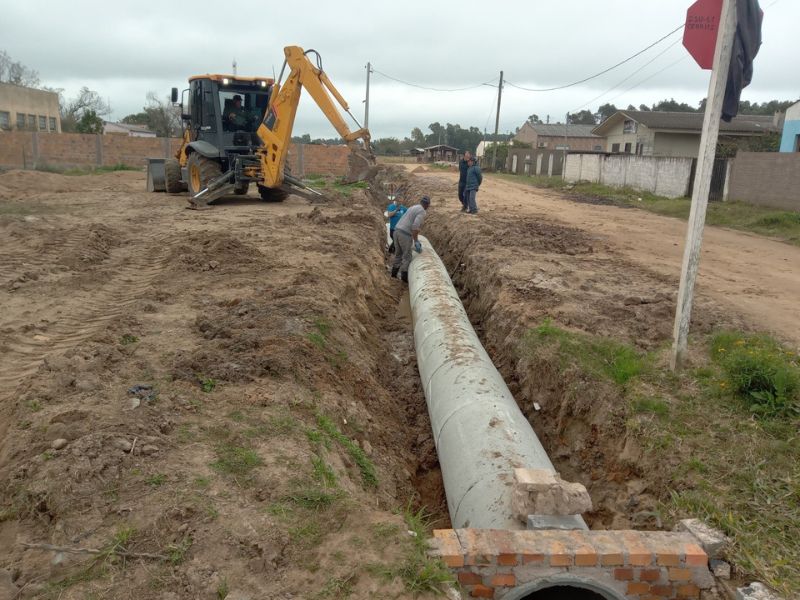 Cerrito intensifica obras de drenagem urbana para melhorias na zona central