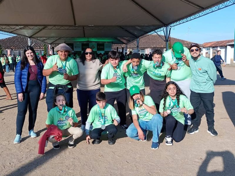 Estudantes de Pinheiro Machado participaram dos jogos Rurais do Senar-RS em Camaquã