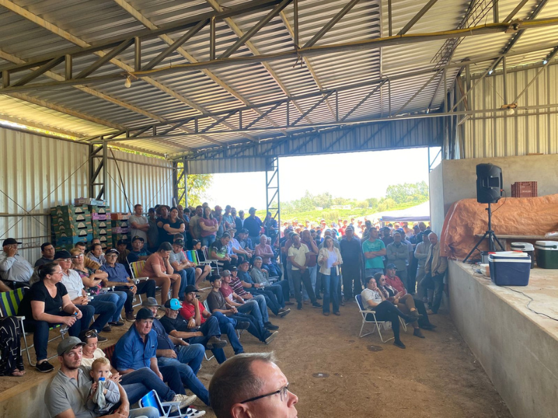 Produtores de pêssego mobilizam mais de 300 pessoas em reunião histórica em Pelotas
