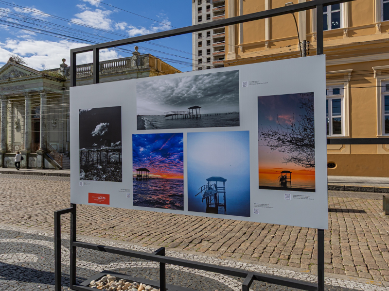 Exposição “Memorial das Águas” fica no Largo do Mercado até dia 20 em Pelotas