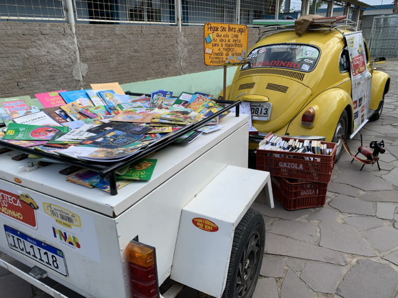 Fuscoteca do Amadinho distribui mais de 500 livros infantis no mês de outubro em São Lourenço do Sul