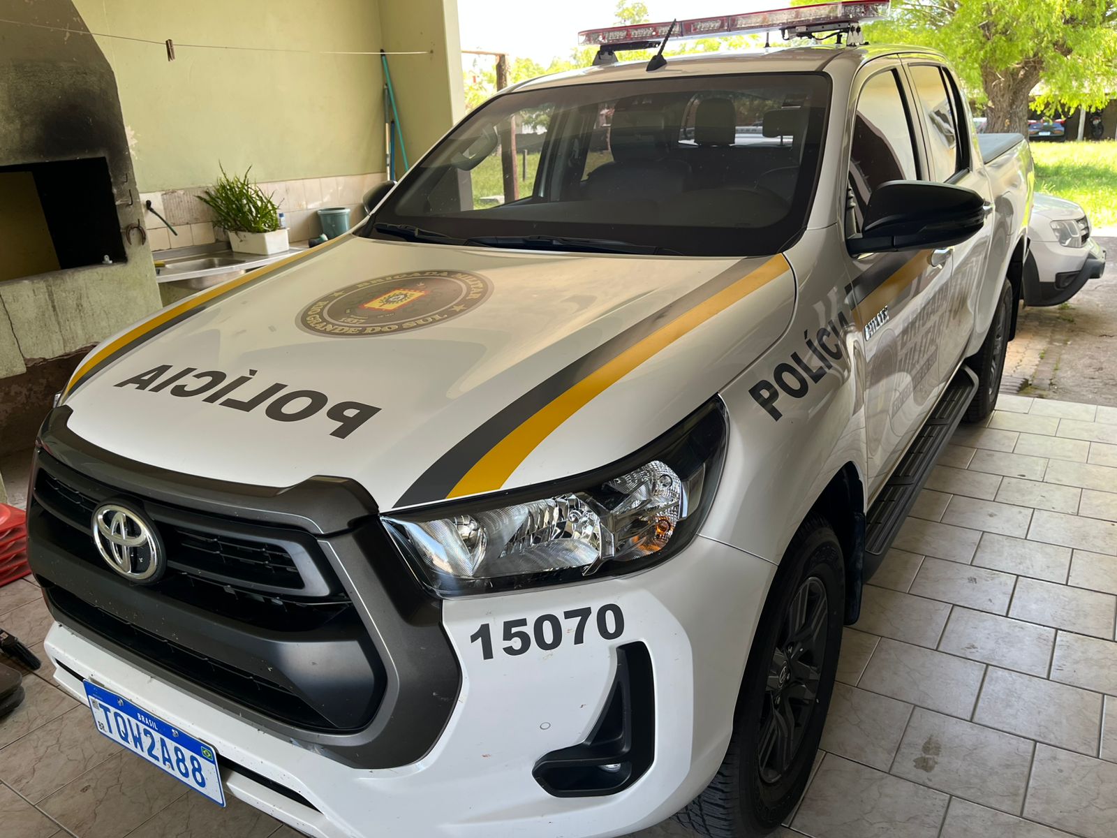 Brigada Militar apresenta nova viatura à comunidade de Pedro Osório nesta segunda-feira (24)