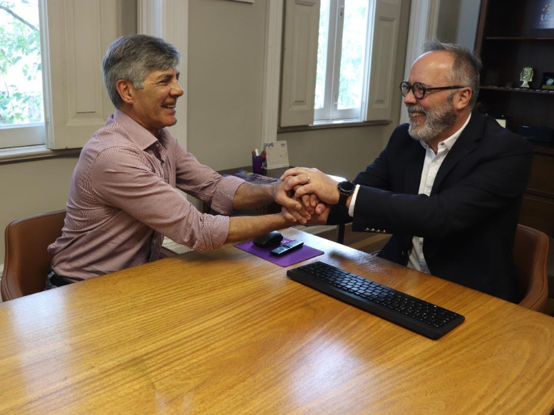 Reitor da UCPel recebe a visita do prefeito Fernando Marroni