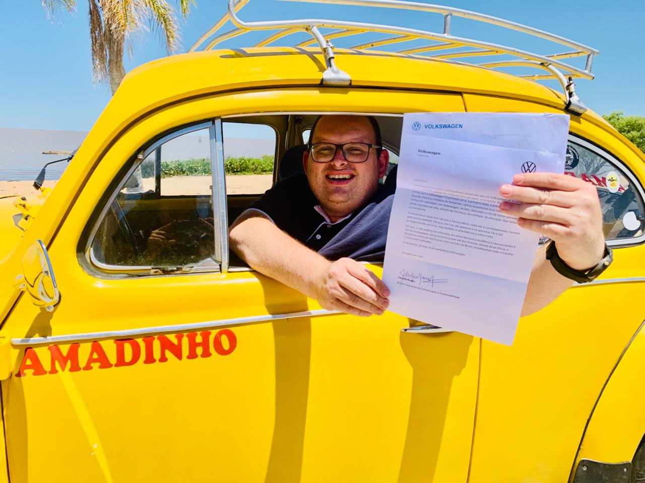 Fusca Amadinho de São Lourenço do Sul é reconhecido da Volkswagen