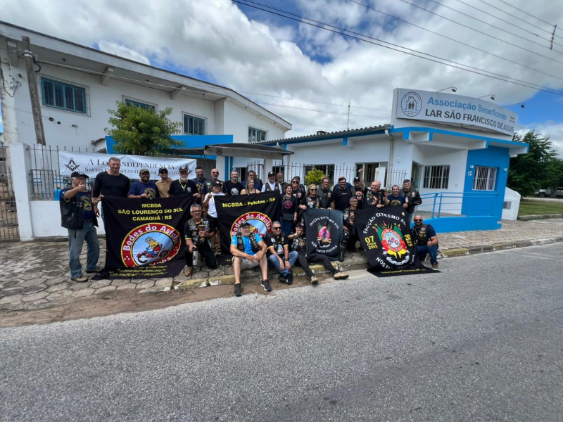 Pedro Osório: Motogrupo Bodes do Asfalto realiza entrega de doações ao Lar São Francisco de Assis
