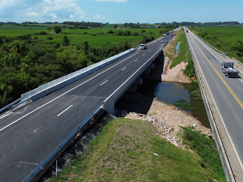 Ecovias Sul libera segunda ponte reconstruída na BR-116 antes do prazo e avança na agenda de resiliência climática