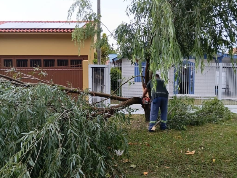 Defesa Civil contabiliza estragos após evento climático atingir Rio Grande
