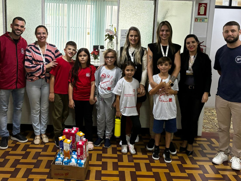 Gincana escolar resulta em doação de leite para a Santa Casa de Arroio Grande