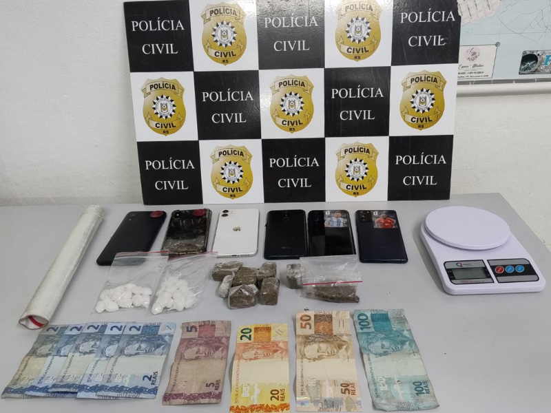 Polícia Civil de São Lourenço do Sul realiza prisões por tráfico de drogas