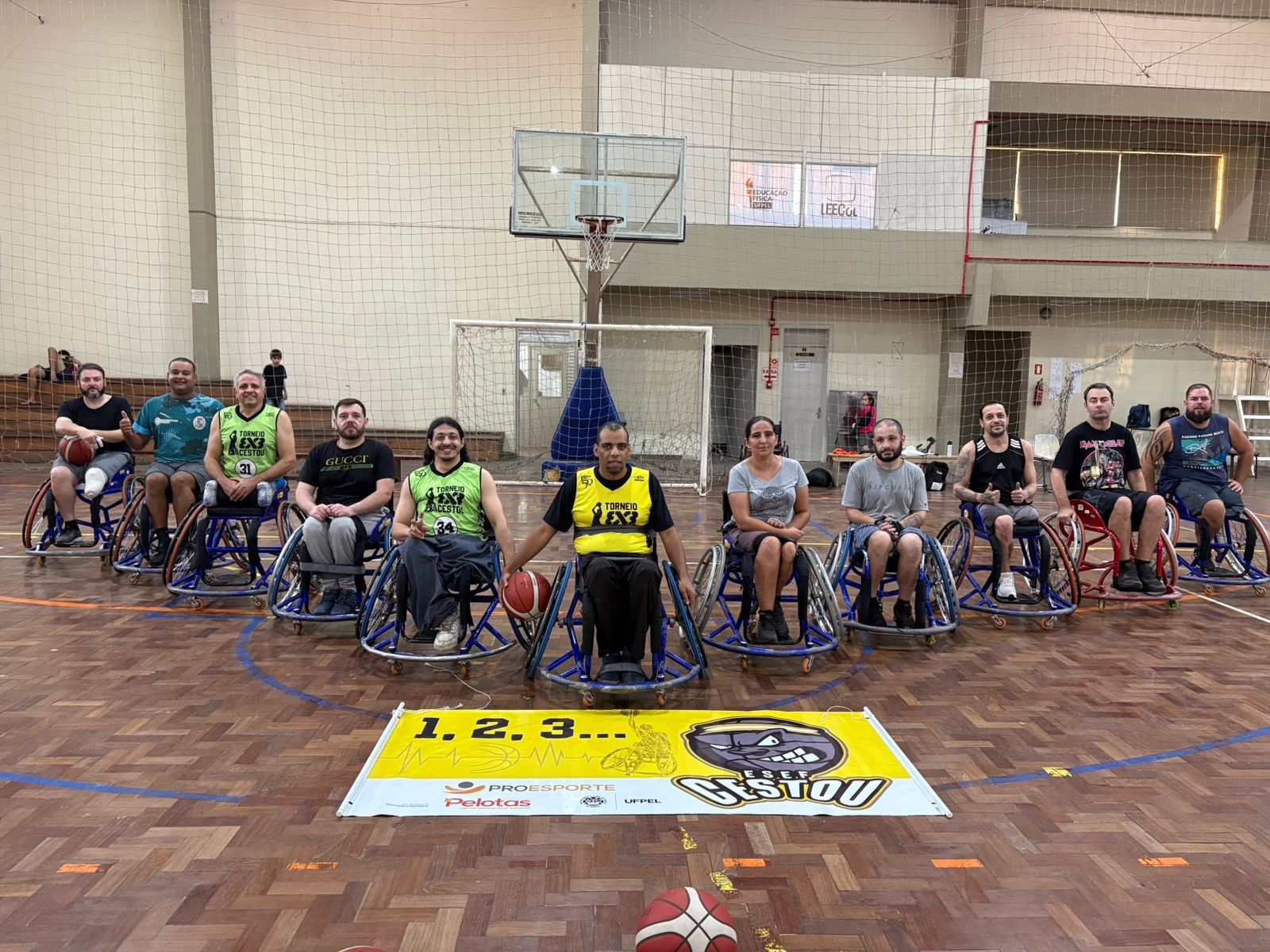 Projeto “Cestou” promove evento de inclusão e aproxima comunidade do basquete em cadeira de rodas em Pelotas